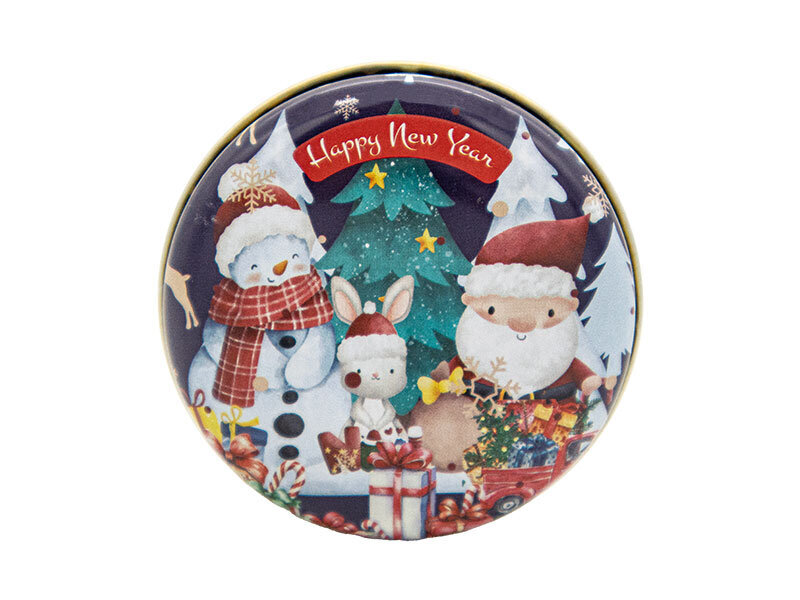 Metal Mum Kutusu 1 Noel Baba ve Tavşan Desen 75 CC - 10 Adet - 3