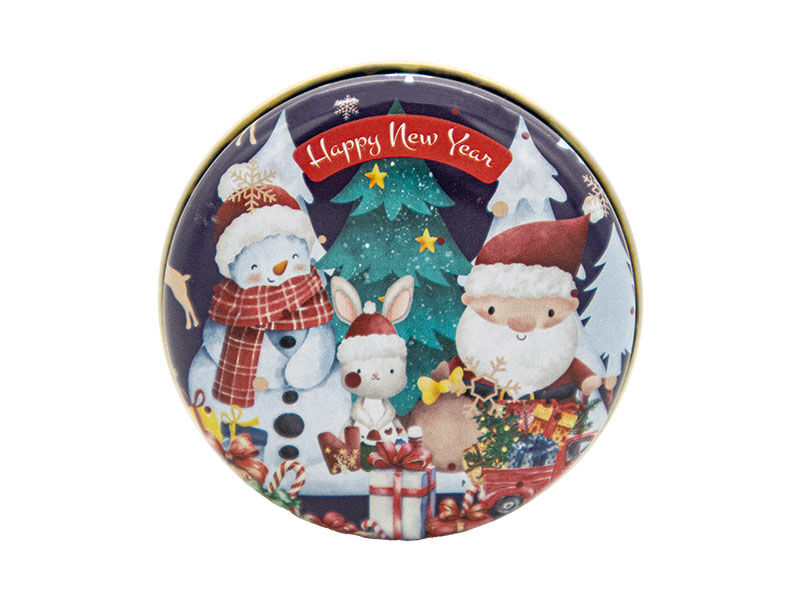 Metal Mum Kutusu 1 Noel Baba ve Tavşan Desen 75 CC - 10 Adet - 3
