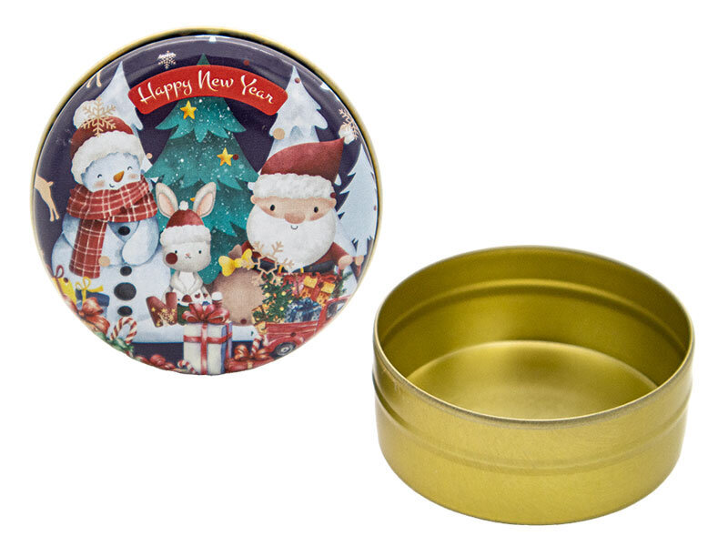 Metal Mum Kutusu 1 Noel Baba ve Tavşan Desen 75 CC - 10 Adet - Kimyacınız