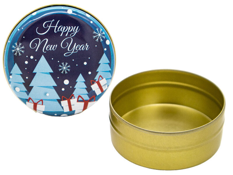 Metal Mum Kutusu 9 Çam Ağaç ve Noel Figürlü 75 CC - 10 Adet - Kimyacınız