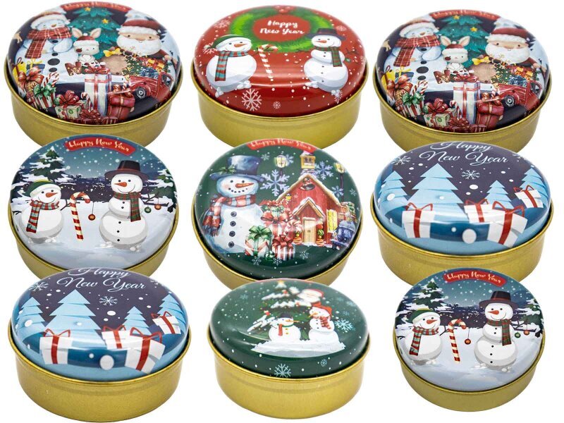 Metal Mum Kutusu Seti Yılbaşı Serisi 75 CC - 9 Adet - Kimyacınız