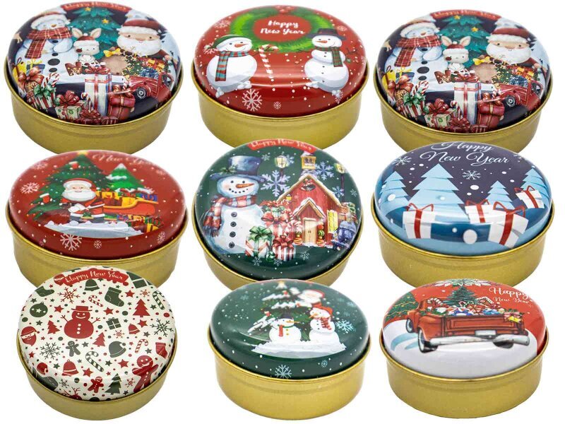 Metal Mum Kutusu Seti Yılbaşı Serisi 75 CC - 9 Adet - Kimyacınız