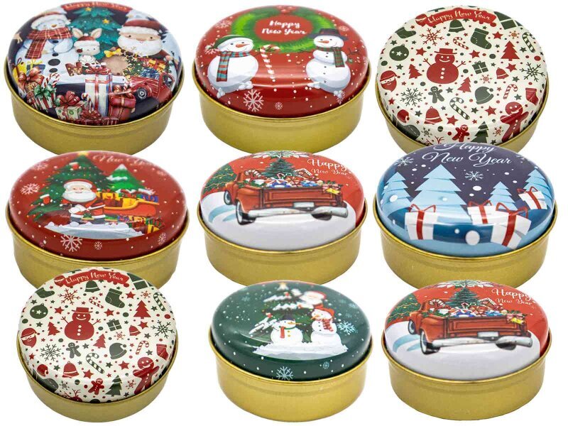 Metal Mum Kutusu Seti Yılbaşı Serisi 75 CC - 9 Adet - Kimyacınız