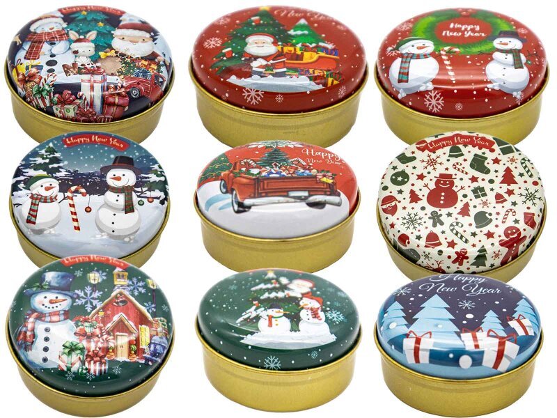 Metal Mum Kutusu Seti Yılbaşı Serisi 75 CC - 9 Adet - Kimyacınız