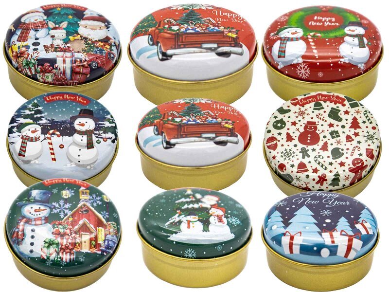 Metal Mum Kutusu Seti Yılbaşı Serisi 75 CC - 9 Adet - Kimyacınız