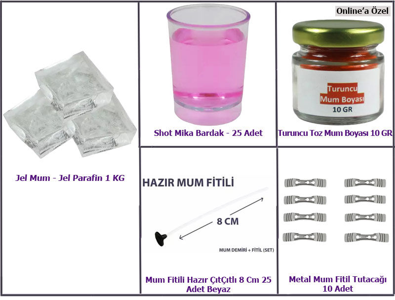 Mika Bardakta Jel Mum Yapım Seti - 1