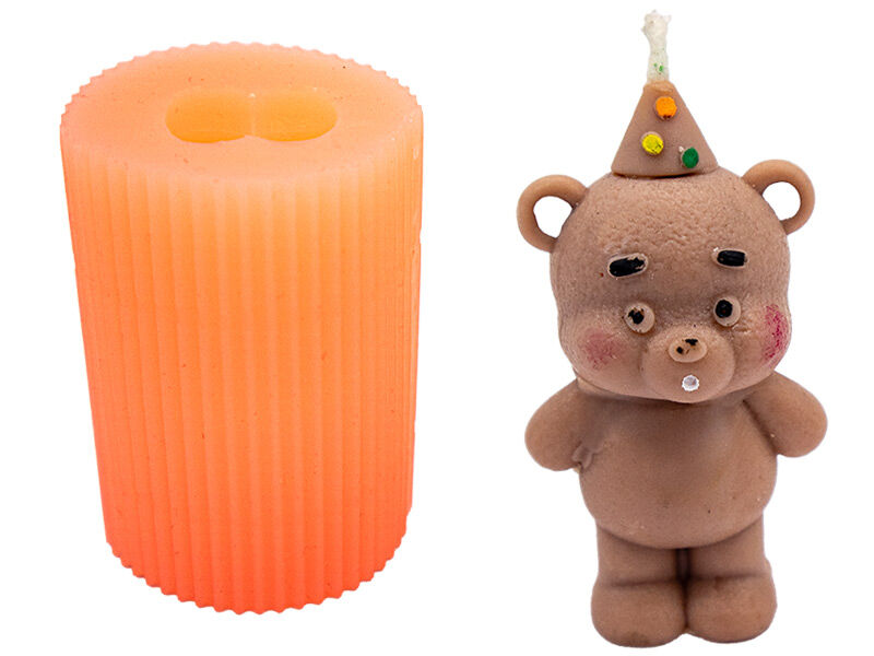 Mini Ayıcık Silikon Mum Kalıbı M-214 - 1
