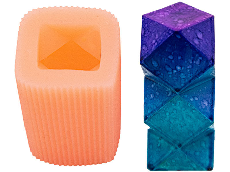 Mini Geometrik Silikon Mum Kalıbı M-280 - 1