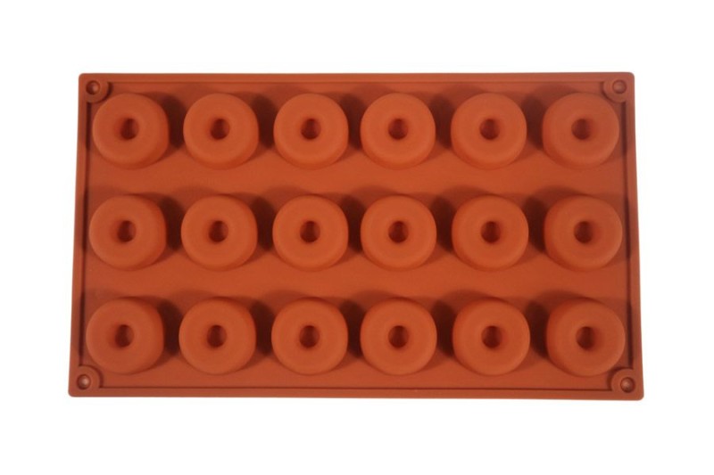 Mini Halka Desenli 18'li Muffin Silikon Kek Kalıbı KM-3332 - Kimyacınız