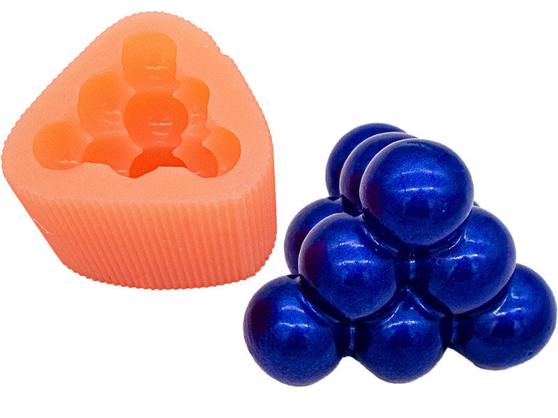 Mini Piramit Bubble Silikon Mum Kalıbı M-282 - 1