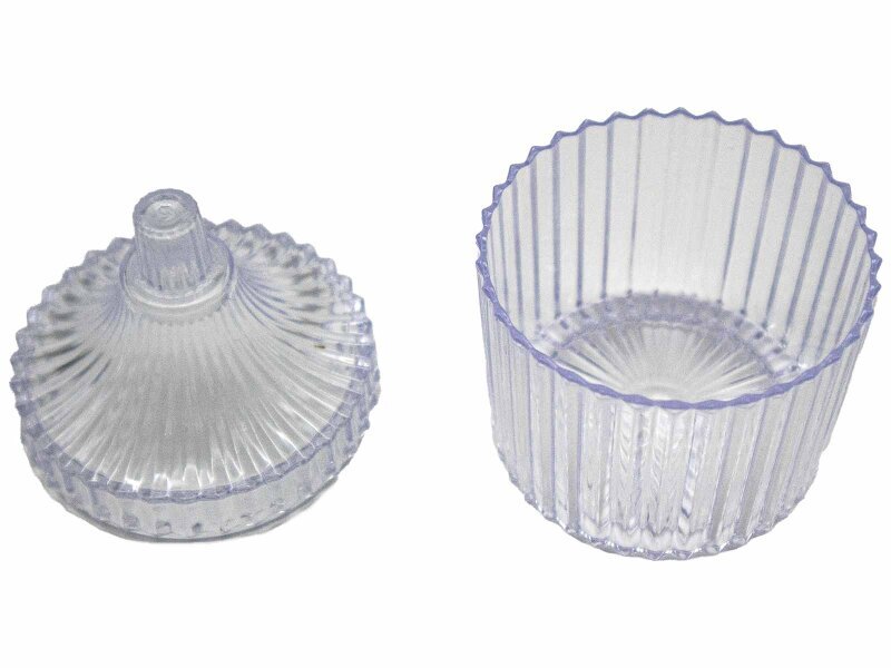 Mini Yuvarlak Mika Şekerlik Kutu 100 Adet - 3