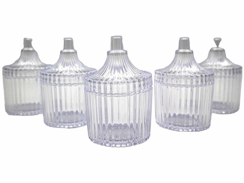 Mini Yuvarlak Mika Şekerlik Kutu 250 Adet - 1