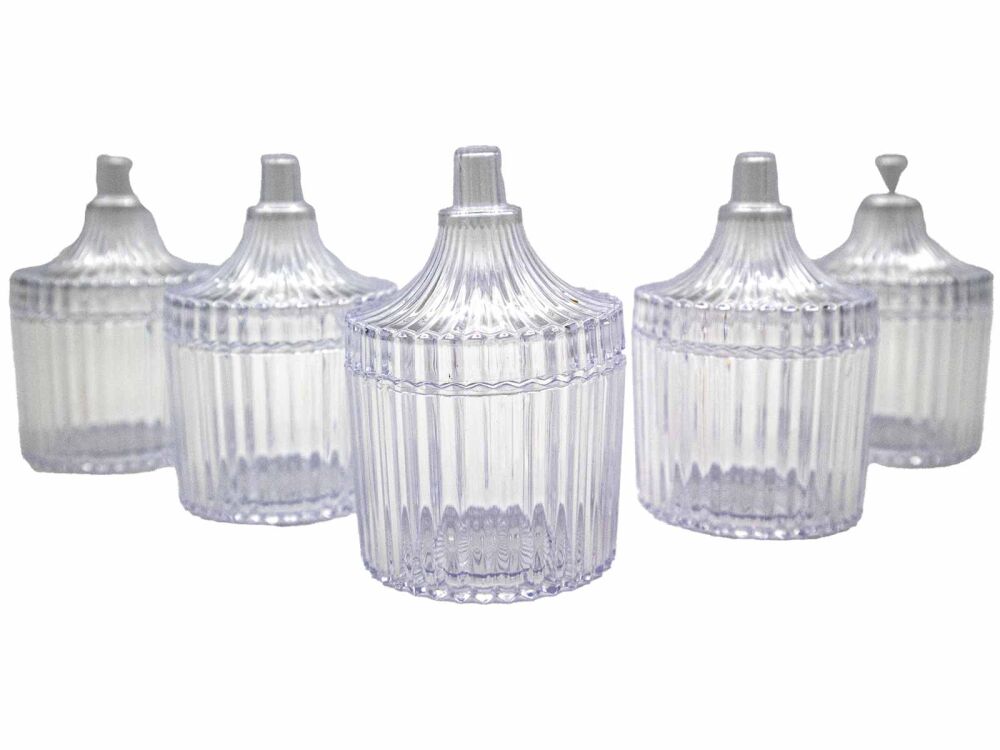 Mini Yuvarlak Mika Şekerlik Kutu 250 Adet - 1