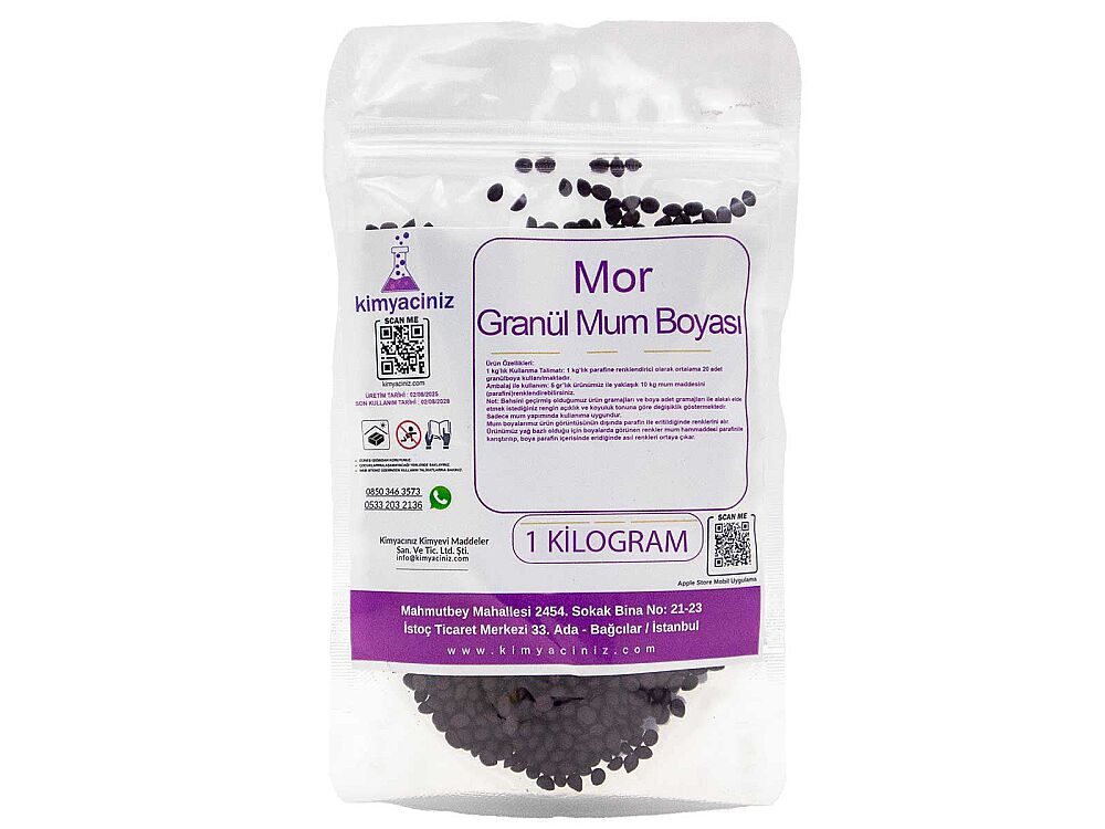 Mor Granül Mum Boyası 1 KG - 1
