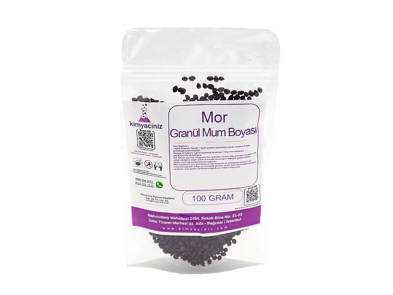 Mor Granül Mum Boyası 100 GR - 1