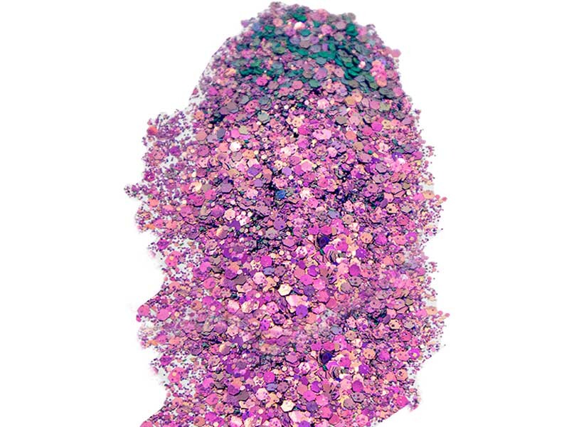 Mor Holografik Glitter Süsleme Aksesuarı 100 GR - 3