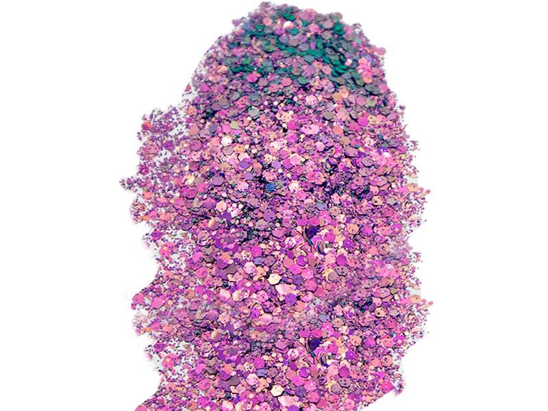 Mor Holografik Glitter Süsleme Aksesuarı 100 GR - 3