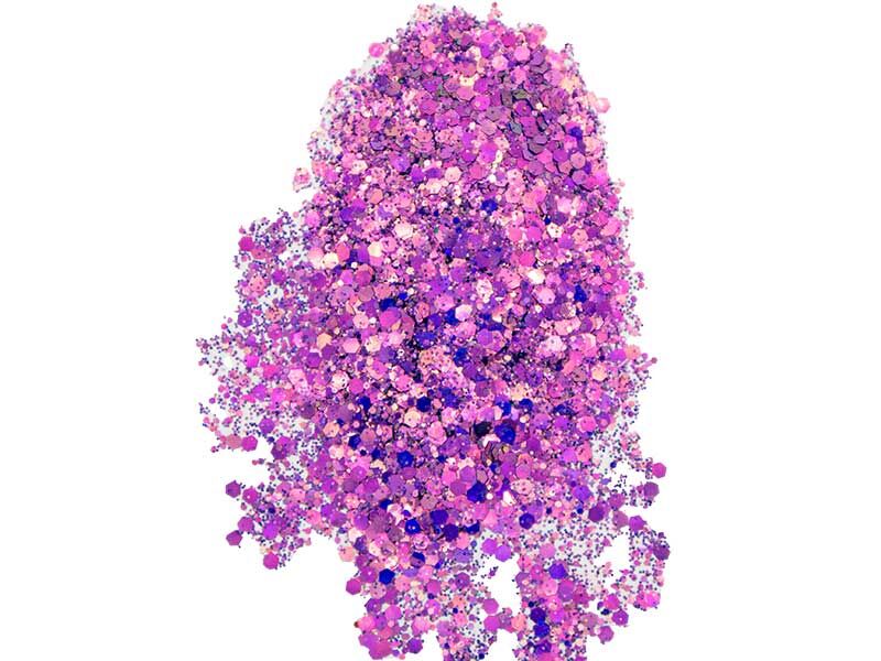 Mor Holografik Glitter Süsleme Aksesuarı 25 GR - 1