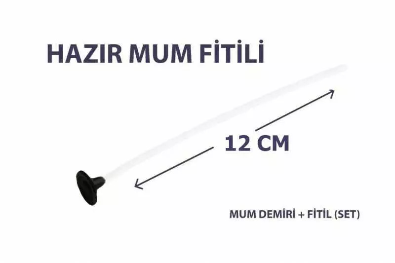 Mum Fitili Hazır ÇıtÇıtlı 12 Cm 100 Adet Beyaz - Kimyacınız