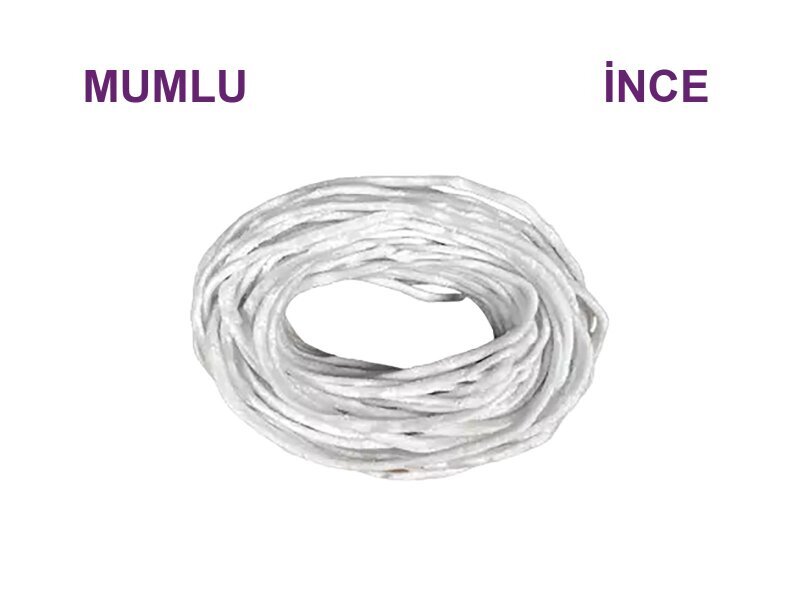 Mum Fitili İnce 25 Metre - Mumlu Fitil - Kimyacınız