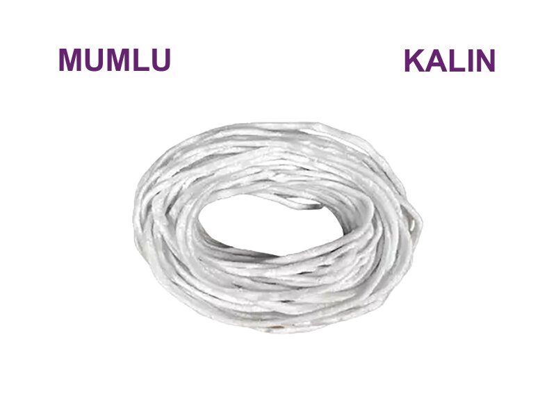 Mum Fitili Kalın 100 Metre - Mumlu Fitil - Kimyacınız