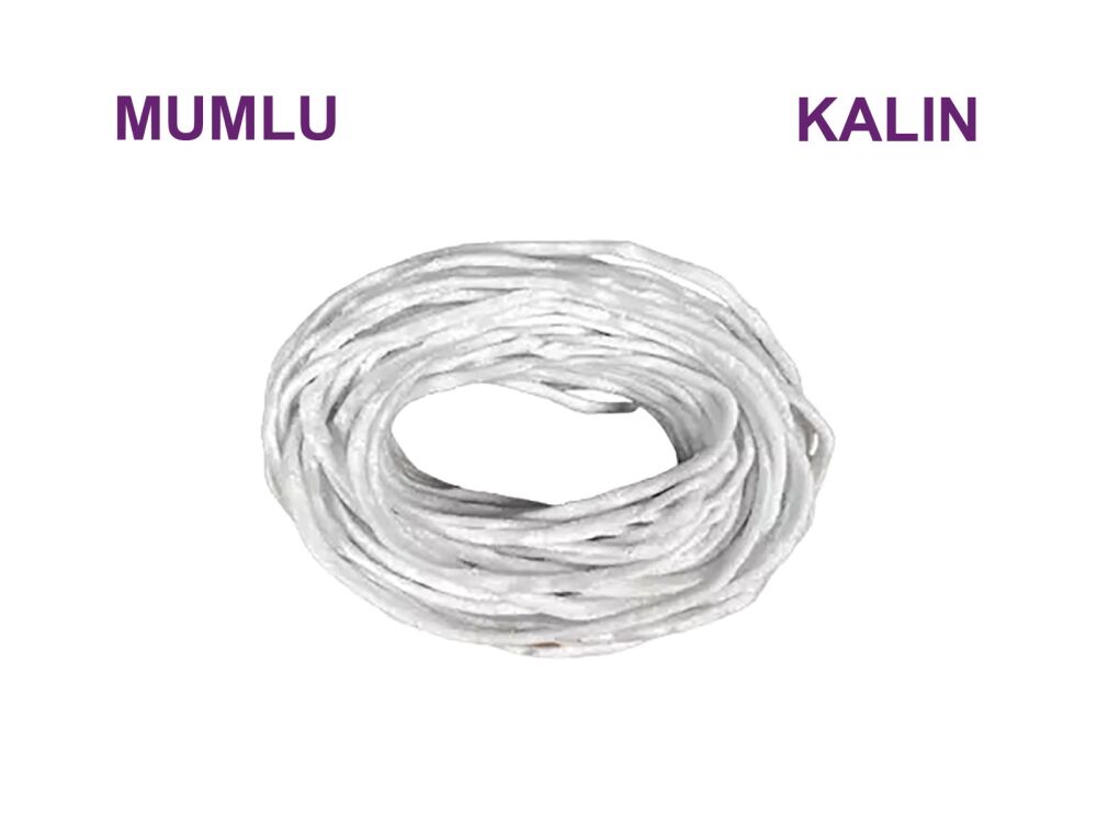 Mum Fitili Kalın 10 Metre - Mumlu Fitil - 1