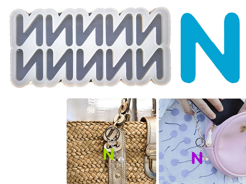 N Harfi 10'lu Bubble Alfabe Epoksi Kalıbı EPK-747 - Kimyacınız