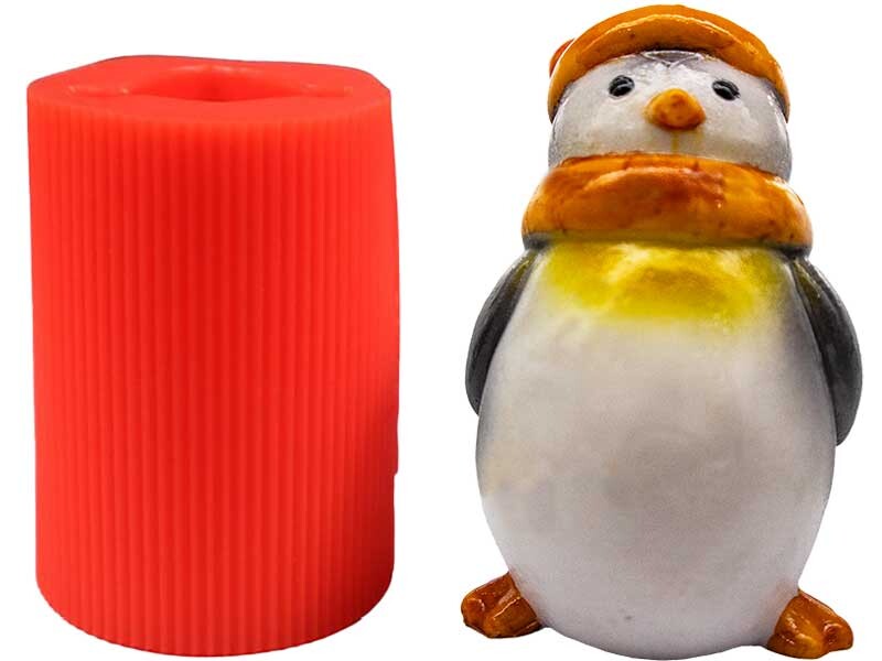 Noel Konseptli Penguen Silikon Mum Kalıbı M-20 - 3