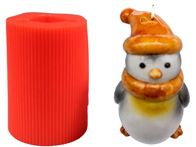 Noel Konseptli Penguen Silikon Mum Kalıbı M-20 - 10