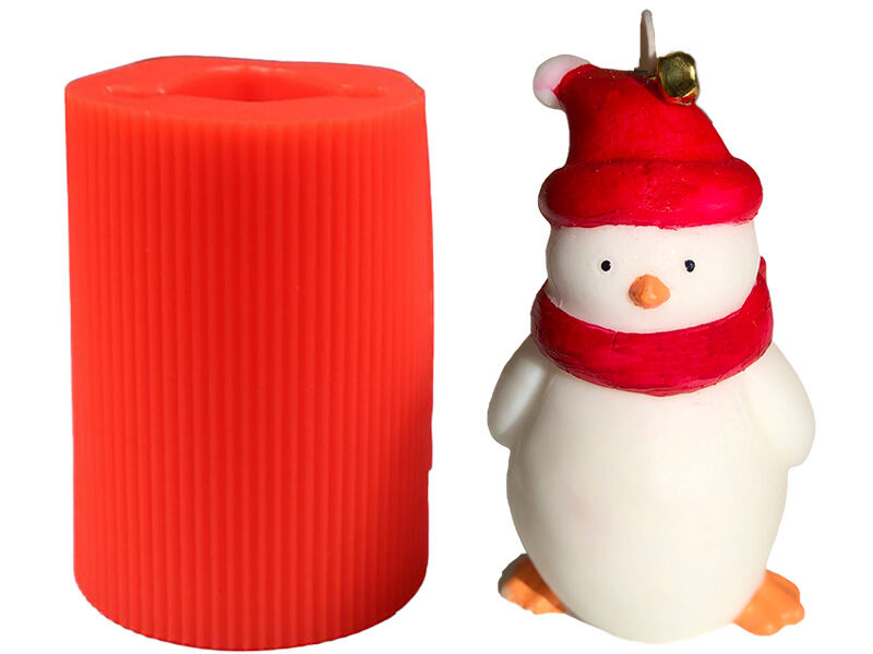 Noel Konseptli Penguen Silikon Mum Kalıbı M-20 - 1