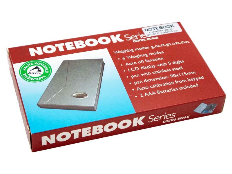 Notebook Kapaklı Dijital Cep Terazisi (500 g / 0.01 g) - Diğer