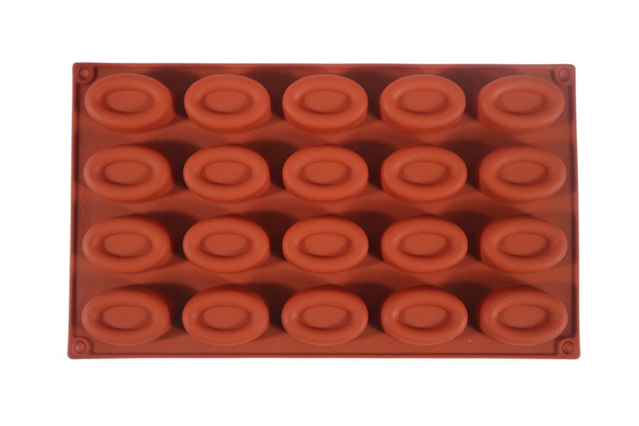Oval Desenli 20'li Silikon Kek Kalıbı KM-237 - 1