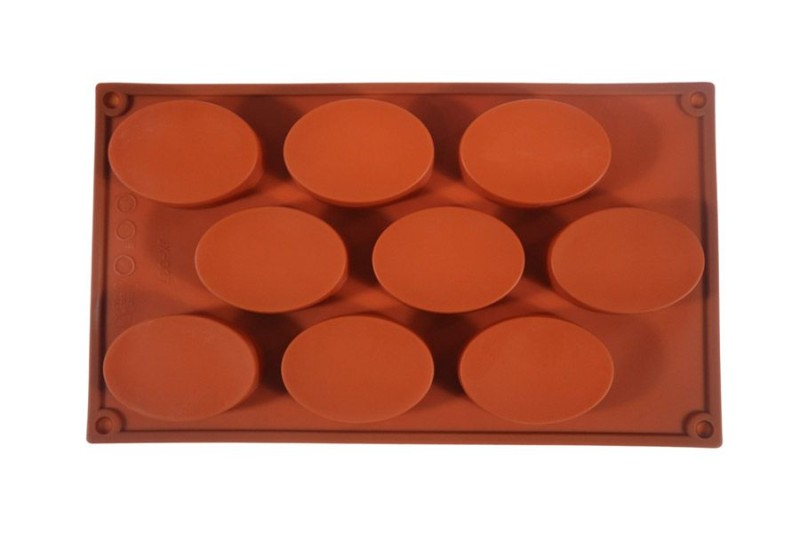 Oval Desenli 9'lu Silikon Kek Kalıbı KM-037 - Kimyacınız