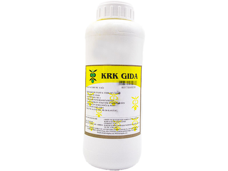 Pamuk Tohumu Yağı 1 KG - KRK GIDA
