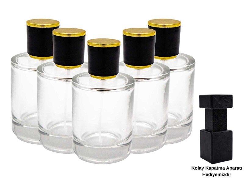 Parfüm Şişesi Kolay Kapama Valf Sprey Kapaklı 50 CC 80 Adet - 1