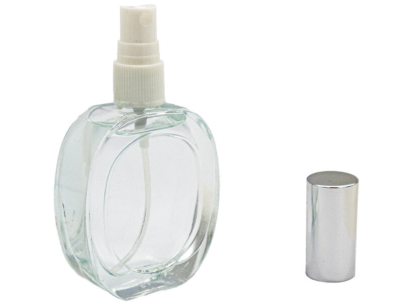 Parfüm Şişesi Oval Gümüş Kapak - 50 CC 112 Adet - 2