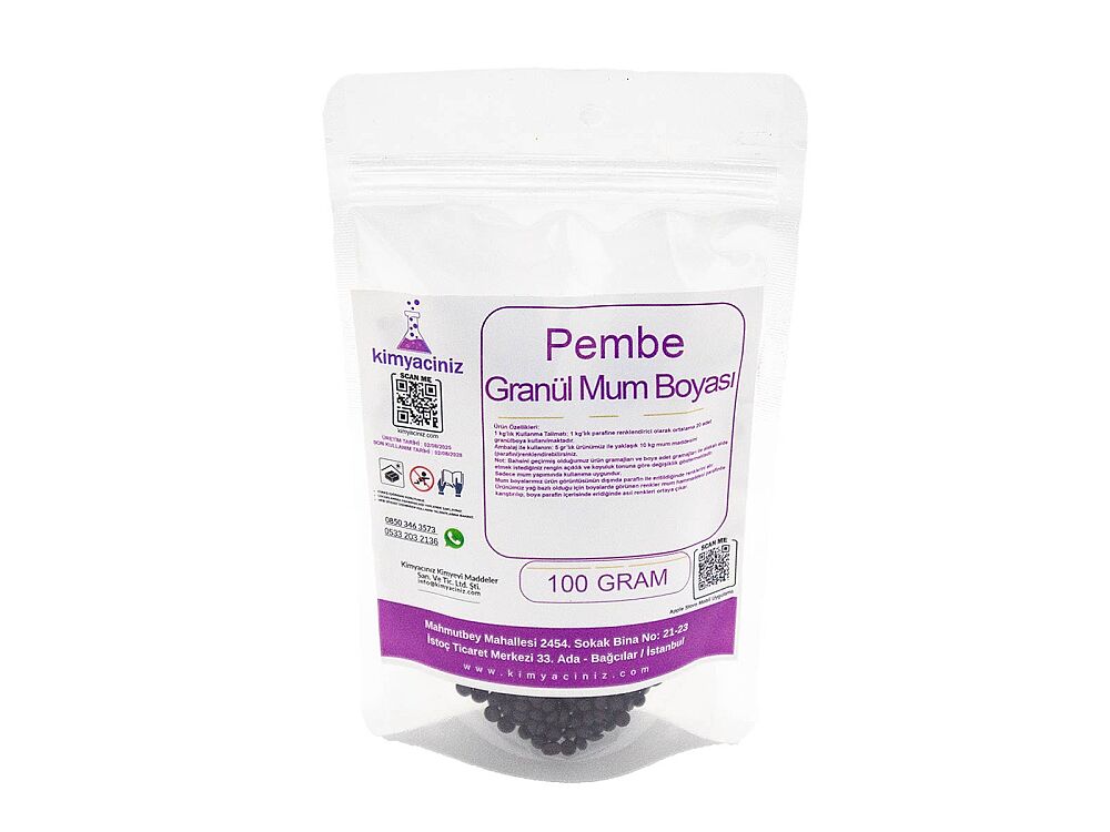 Pembe Granül Mum Boyası 100 GR - 1
