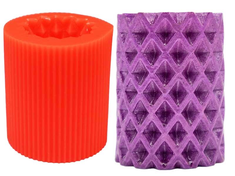 Petek Silindir Silikon Mum Kalıbı M-65 - 1