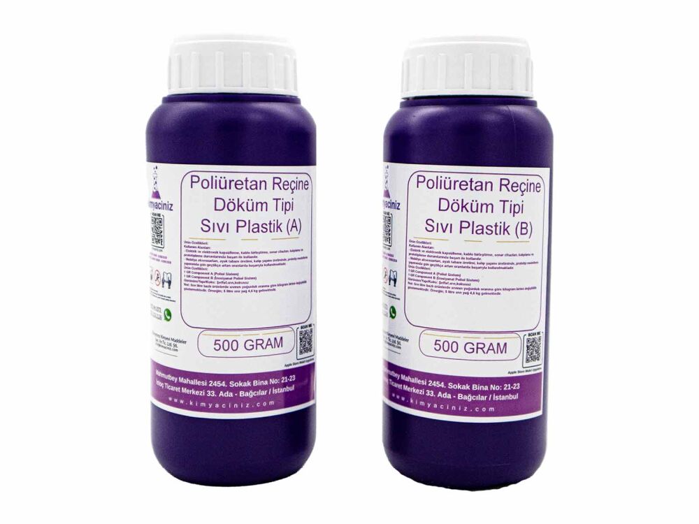 Poliüretan Reçine - Döküm Tipi Sıvı Plastik 500 GR + 500 GR / 1 KG - 1