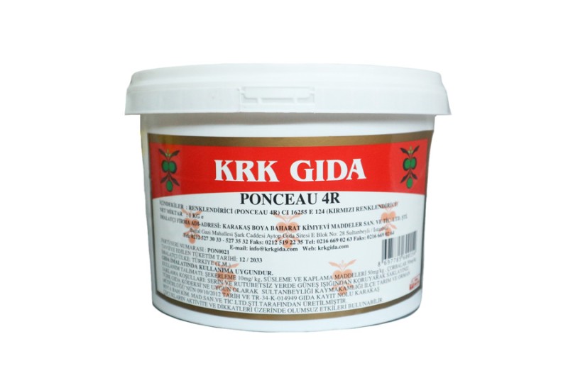 Ponceau 4R E124 Kırmızı Gıda Boyası 1 KG - KRK GIDA
