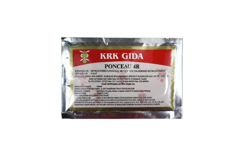 Ponceau 4R Kırmızı Gıda Boyası 9 GR - KRK GIDA