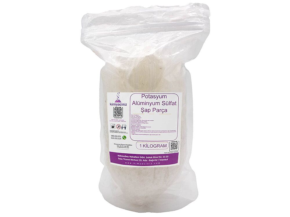 Potasyum Alüminyum Sülfat Şap - Kristal, Parça 1 KG - 1