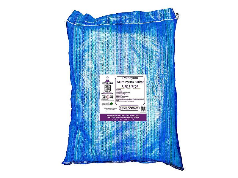 Potasyum Alüminyum Sülfat Şap - Kristal, Parça 25 KG - Kimyacınız