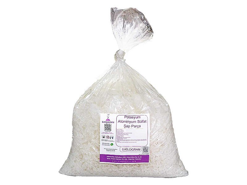 Potasyum Alüminyum Sülfat Şap - Kristal, Parça 5 KG - Kimyacınız