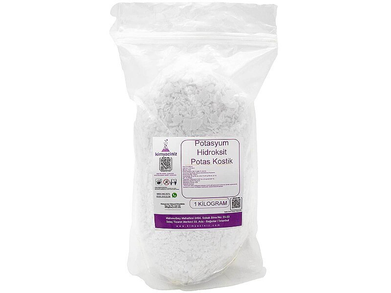 Potasyum Hidroksit - Potas Kostik 1 KG - Kimyacınız