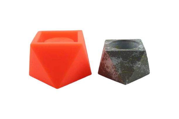 Prizma Sukulent Beton Saksı Silikon Kalıp B-22 - 1