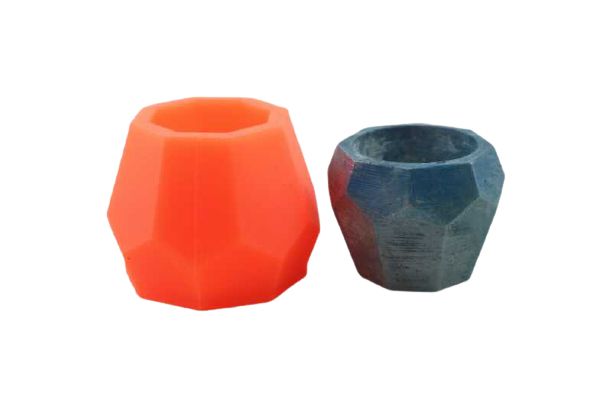 Prizma Sukulent Beton Saksı Silikon Kalıp B-23 - Kimyacınız