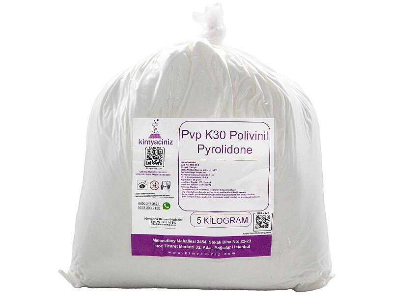 Pvp K30 Polivinil Pyrolidone 5 KG - Kimyacınız