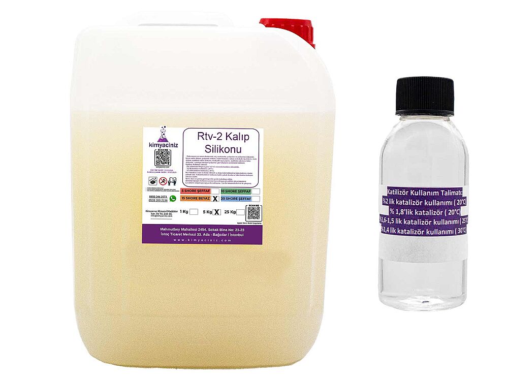 Rtv-2 Kalıp Silikonu Beyaz 15 Shore 5 KG - 1