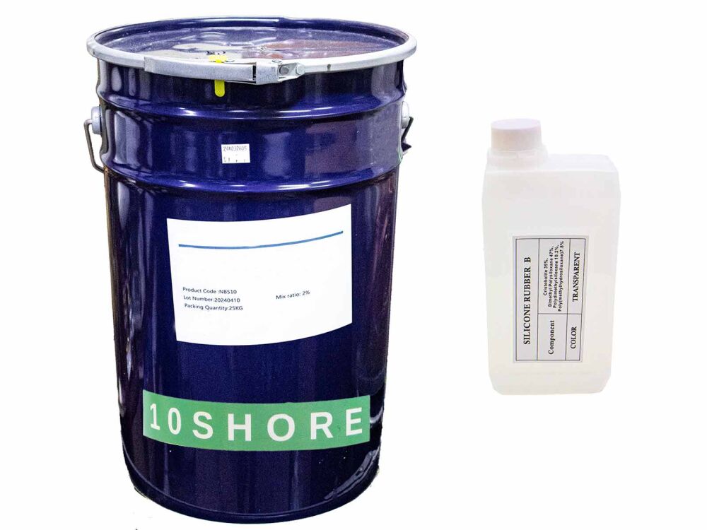 Rtv-2 Kalıp Silikonu Şeffaf 10 Shore 25 KG - 1